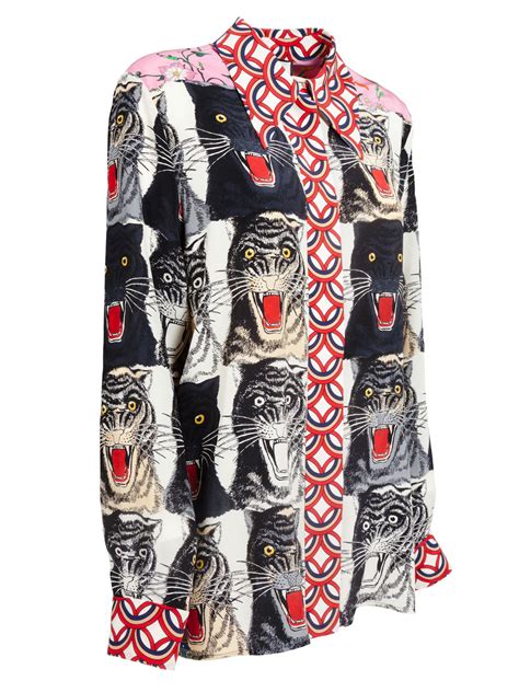 camicia gucci con tigre|Gucci .